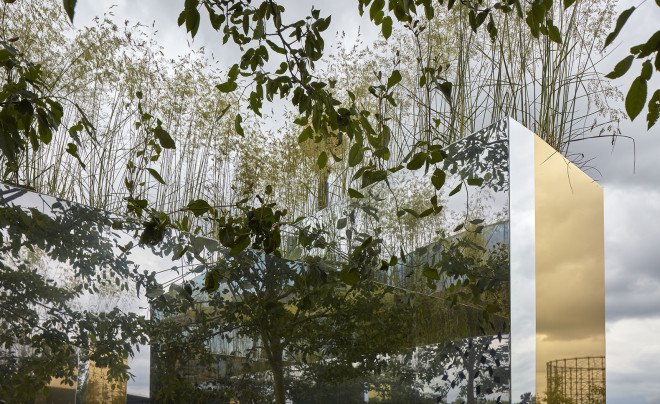 pH+ Architects, Milkshake Tree, temporary installation, London, pop-up space, green installation, London Center for Children with Cerebral Palsy (LCCCP), green design, rooftop garden, treehouse, timber