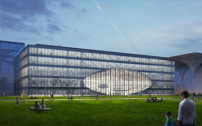 Tianjin Binhai Library, Tianjin Binhai Library by MVRDV, MVRDV library ,Tianjin projects MVRDV, Binhai Cultural Center