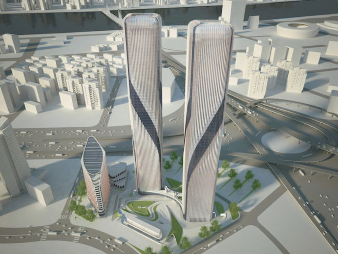 Zhejiang Gate Towers, Zhejiang Gate Towers by LAVA, Hangzhou architecture, Hangzhou high rise, Zhejiang high rise, LEED architecture in China, LEED Gold in China,