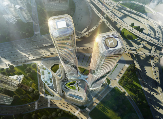 Zhejiang Gate Towers, Zhejiang Gate Towers by LAVA, Hangzhou architecture, Hangzhou high rise, Zhejiang high rise, LEED architecture in China, LEED Gold in China,