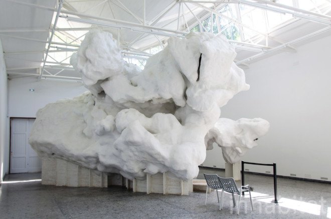 Christian Kerez, Venice Biennale, Venice Biennale 2016, Swiss pavilion, Switzerland Pavilion, Swiss architecture, Switzerland architecture, temporary pavilion, fiber-cement boards, cave-likeX Zurich, reporting from the front