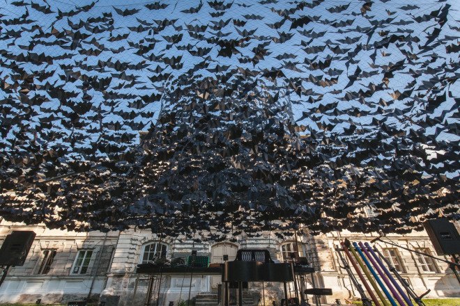 Nature Concert Hall 2016, Nature Concert Hall by Didzis Jaunzems Architecture, Nature Concert Hall bats, bat art installation
