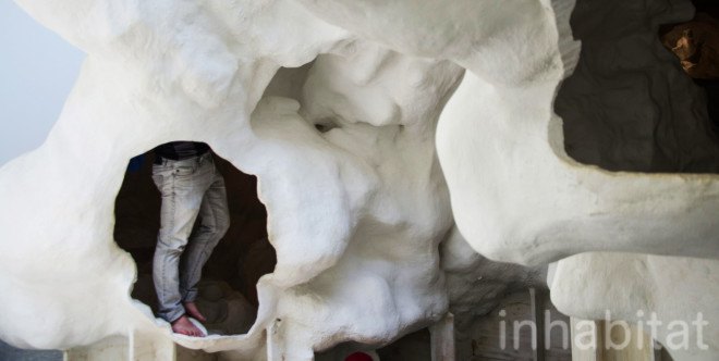 Christian Kerez, Venice Biennale, Venice Biennale 2016, Swiss pavilion, Switzerland Pavilion, Swiss architecture, Switzerland architecture, temporary pavilion, fiber-cement boards, cave-likeX Zurich, reporting from the front