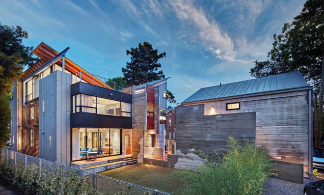123 Hillcrest residence, North Carolina residence, Alphin Design Build, North Carolina Modernist Houses (NCMH), 2016 Matsumoto Prize Awards, flexible design, green architecture, concrete wall, rooftop terrace