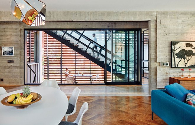 123 Hillcrest residence, North Carolina residence, Alphin Design Build, North Carolina Modernist Houses (NCMH), 2016 Matsumoto Prize Awards, flexible design, green architecture, concrete wall, rooftop terrace