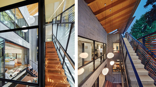 123 Hillcrest residence, North Carolina residence, Alphin Design Build, North Carolina Modernist Houses (NCMH), 2016 Matsumoto Prize Awards, flexible design, green architecture, concrete wall, rooftop terrace
