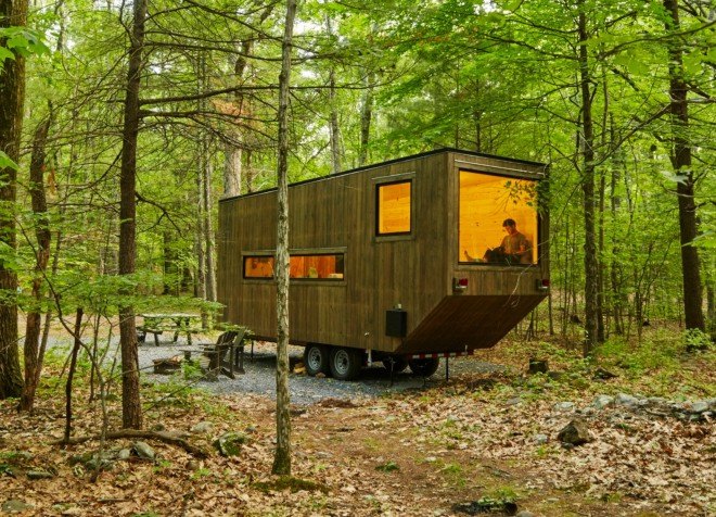 Getaway tiny home, tiny homes nyc AICHINGER Tiny Home, tiny home living, small housing, tiny home movement, tiny homes nyc, tiny home vacation, small home rentals, nyc vacation rentals, camping nyc, tiny home camping nyc,