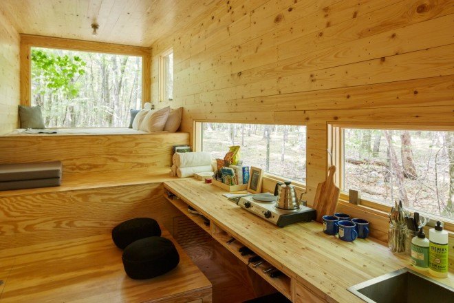 Getaway tiny home, tiny homes nyc AICHINGER Tiny Home, tiny home living, small housing, tiny home movement, tiny homes nyc, tiny home vacation, small home rentals, nyc vacation rentals, camping nyc, tiny home camping nyc,