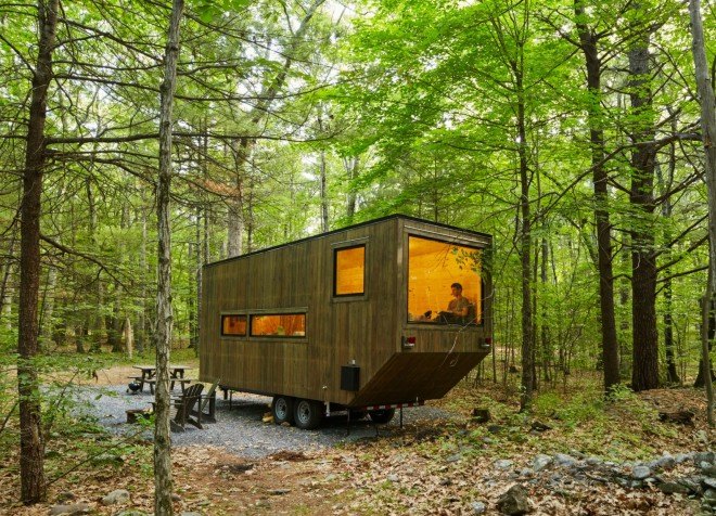 Getaway tiny home, tiny homes nyc AICHINGER Tiny Home, tiny home living, small housing, tiny home movement, tiny homes nyc, tiny home vacation, small home rentals, nyc vacation rentals, camping nyc, tiny home camping nyc,