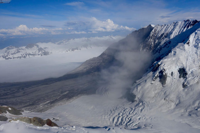 Alaska, Glacier Bay, Glacier Bay National Park, landslide, avalanche, rock avalanche, mountain, debris, debris field, rock, mud, geology
