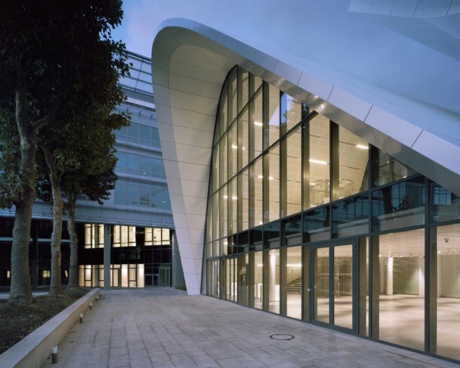 Arte Charpentier Architectes, vaulted arch roof, Evergreen Campus, Paris, innovative roof, metallic roof, Crédit Agricole, Montrouge