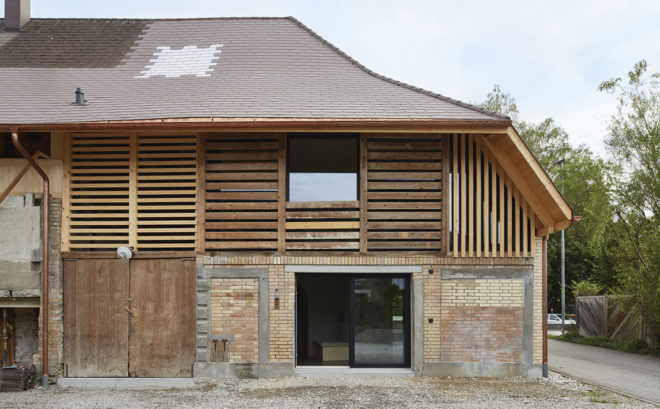 Freiluft Architektur, barn conversion, Switzerland, concrete, storage spaces, green conversion, green architecture