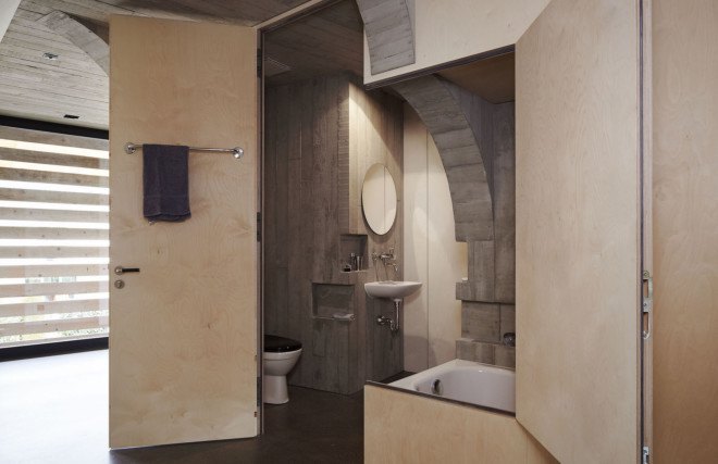 Freiluft Architektur, barn conversion, Switzerland, concrete, storage spaces, green conversion, green architecture