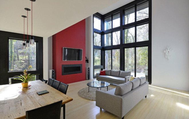 Blauhaus, North Carolina, geothermal energy, Stitch Design Shop, North Carolina Modernist Houses (NCMH), Matsumoto Prize Awards, green architecture, bamboo flooring