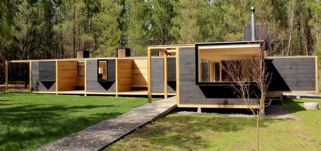 Algarrobo House, prefab, prefab house, Chile, modular, Garcia de la Huerta and Gleixner architects, green architecture, wooden house, sustainable materials