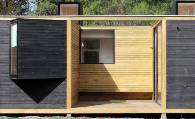 Algarrobo House, prefab, prefab house, Chile, modular, Garcia de la Huerta and Gleixner architects, green architecture, wooden house, sustainable materials