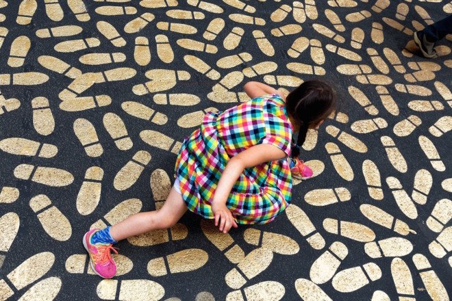 DANCE FLOOR by Jean Verville, Montreal Museum of Fine Arts summer 2016, Montreal Museum of Fine Arts urban installation, Montreal Museum of Fine Arts dance floor, Montreal urban installation