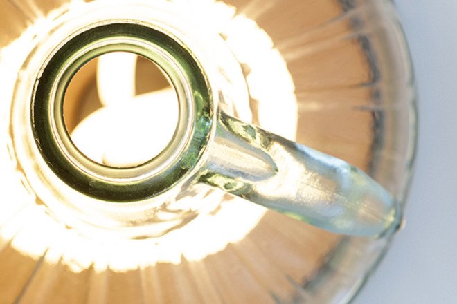 LaFlor Lamp, Dama Lamp, Lucirmás, Nutcreatives, upcycled glass bottle, glass bottles, PEFC, Plumen, green lighting, recyclable lighting, Dama Lamp by Lucirmás, LaFlor Lamp by Lucirmás