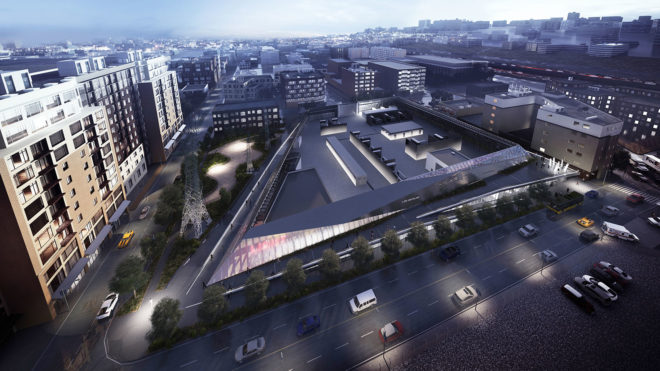 Denny Substation, Seattle, NBBJ, clean energy, substation, wind power, hydroelectric energy, renewable energy sources, green architecture, green infrastructure, Living Building Challenge, public walkway, communal space, floor-to-ceiling windows