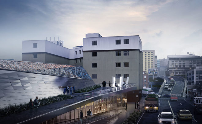 Denny Substation, Seattle, NBBJ, clean energy, substation, wind power, hydroelectric energy, renewable energy sources, green architecture, green infrastructure, Living Building Challenge, public walkway, communal space, floor-to-ceiling windows