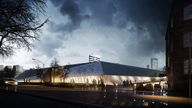 Denny Substation, Seattle, NBBJ, clean energy, substation, wind power, hydroelectric energy, renewable energy sources, green architecture, green infrastructure, Living Building Challenge, public walkway, communal space, floor-to-ceiling windows