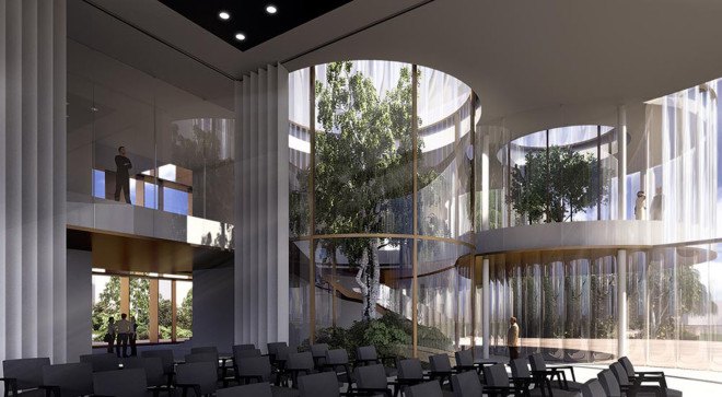 Piuarch, Ekaterinensky Congress Center, undulating facade, glass curtain, curtain walls, congress center, Russia, brise-soleil, cultural complex, conference hall, flexible interior, green architecture