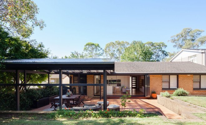 Escu House, Bijl Architecture, green renovation, Sydney, suburban house, green veranda, timber balustrades, natural light, pendant light, built-in furniture, green architecture