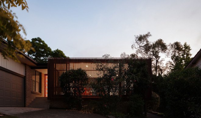 Escu House, Bijl Architecture, green renovation, Sydney, suburban house, green veranda, timber balustrades, natural light, pendant light, built-in furniture, green architecture