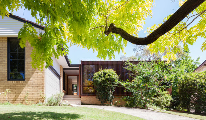 Escu House, Bijl Architecture, green renovation, Sydney, suburban house, green veranda, timber balustrades, natural light, pendant light, built-in furniture, green architecture