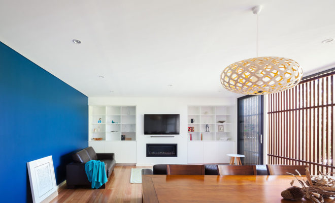 Escu House, Bijl Architecture, green renovation, Sydney, suburban house, green veranda, timber balustrades, natural light, pendant light, built-in furniture, green architecture