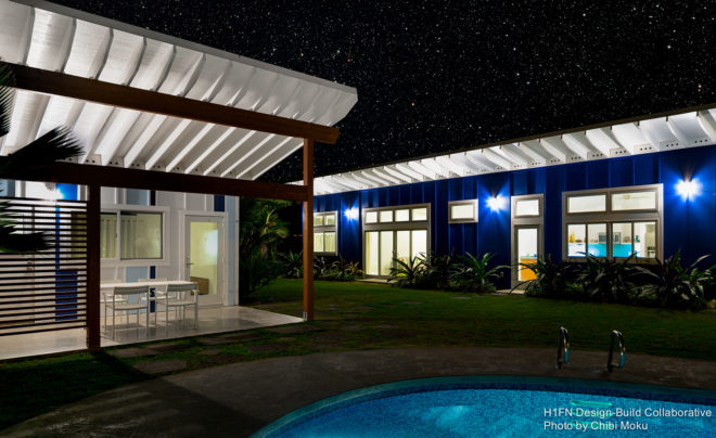 Hale Kilo I'a, Hale Kilo I'a by H-1 F+N Design-Build Collaborative, H-1 F+N Design-Build Collaborative, Chibi Moku, Hawaii, beach home, beach house, architecture, design, modern architecture, Hawaiian architecture, night, stars