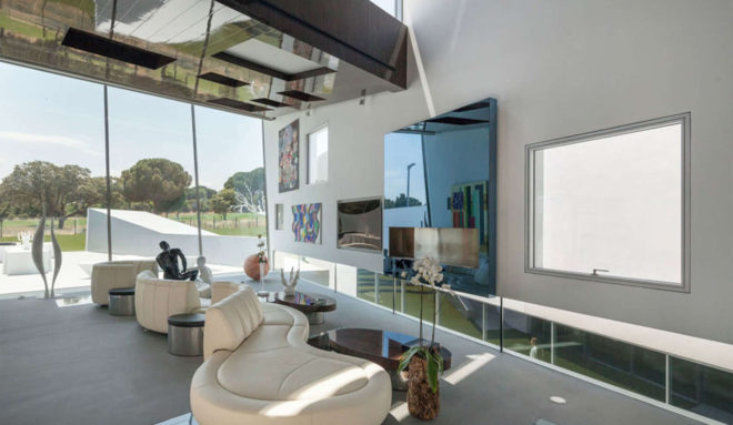 House H, luxury villa, Madrid, Abiboo Architecture, patio, natural light, green architecture, white stucco