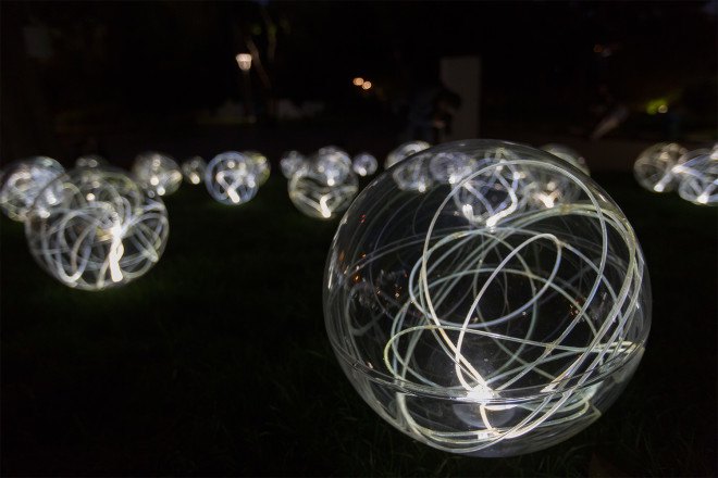 Praxis Landscape, Şairler Parkı, Istanbul, reader submitted content, glowing orbs, light installation, art installation, Light Field II, Light Field II by Praxis Landscape