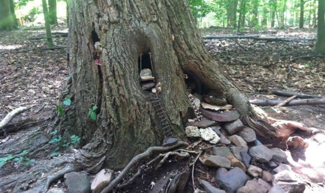 South Mountain Fairy Trail, fairy homes, fairy houses new jersey, new jersey fairy trail, small homes, Therese Ojibway, natural building materials, fairy home creations, pixie towers, Rahway Trail in Locust Grove, South mountain nature reserve