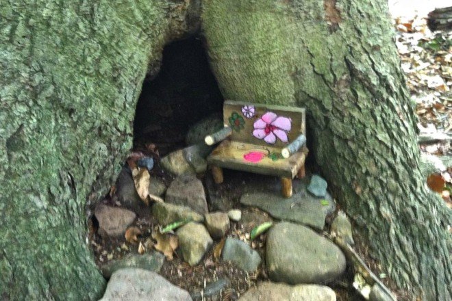 South Mountain Fairy Trail, fairy homes, fairy houses new jersey, new jersey fairy trail, small homes, Therese Ojibway, natural building materials, fairy home creations, pixie towers, Rahway Trail in Locust Grove, South mountain nature reserve