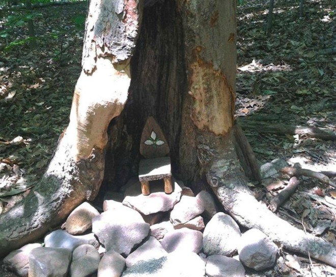 South Mountain Fairy Trail, fairy homes, fairy houses new jersey, new jersey fairy trail, small homes, Therese Ojibway, natural building materials, fairy home creations, pixie towers, Rahway Trail in Locust Grove, South mountain nature reserve