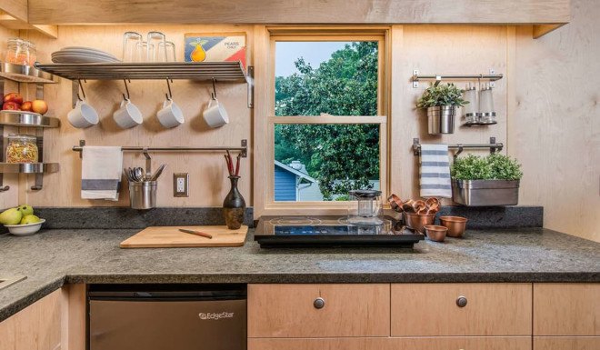 New Frontier Tiny Homes, Riverside tiny house, Tennessee, tiny house, green architecture, Scandinavian architecture, LED lighting, composting toilet, tiny spaces