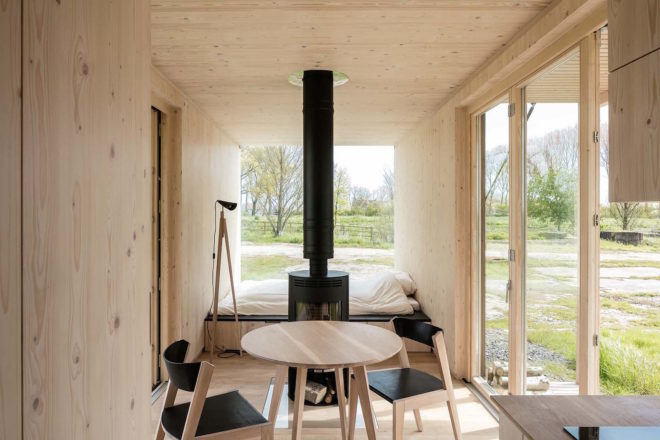 Off-grid cabin by Ark Shelter, prefab galloping, off-grid cabin, off-grid prefab cabin, wind-powered cabin