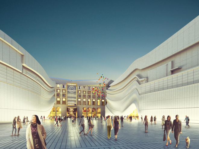 Paradise City by MVRDV, Sandbox retail, Paradise City Korea, Paradise City by Gansam Architects, Korea architecture near Incheon airport