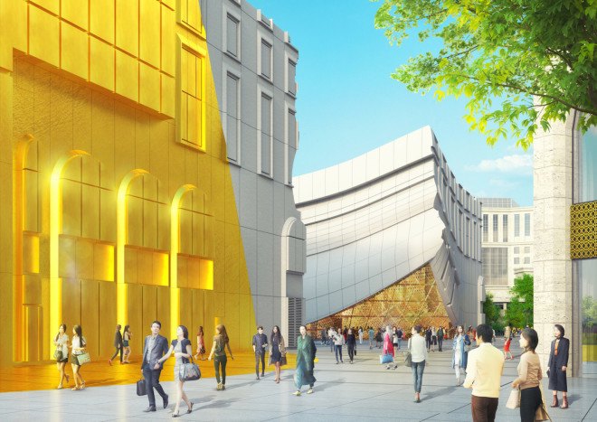 Paradise City by MVRDV, Sandbox retail, Paradise City Korea, Paradise City by Gansam Architects, Korea architecture near Incheon airport