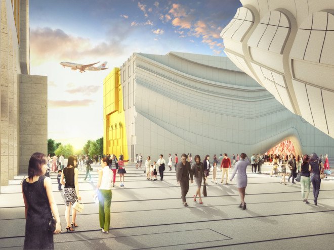 Paradise City by MVRDV, Sandbox retail, Paradise City Korea, Paradise City by Gansam Architects, Korea architecture near Incheon airport