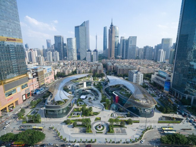 Parc Central by Benoy, Parc Central architecture, Parc Central greenry, Parc Central sustainability, Parc Central Guangzhou, Parc Central Guangdong, Transit Oriented Development China