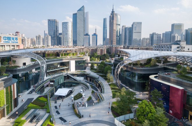 Parc Central by Benoy, Parc Central architecture, Parc Central greenry, Parc Central sustainability, Parc Central Guangzhou, Parc Central Guangdong, Transit Oriented Development China