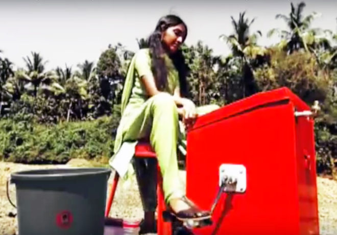 remya jose, india, pedal powered washing machine, washing machine, exercise bike, bicycles, off the grid, laundry