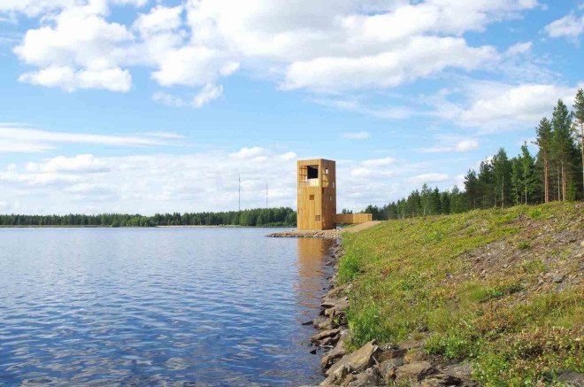 Periscope Tower by OOPEAA, Periscope Tower in Seinäjoki, Lake Kyrösjärvi architecture, Lake Kyrösjärvi observation tower, Lake Kyrösjärvi viewing platform,