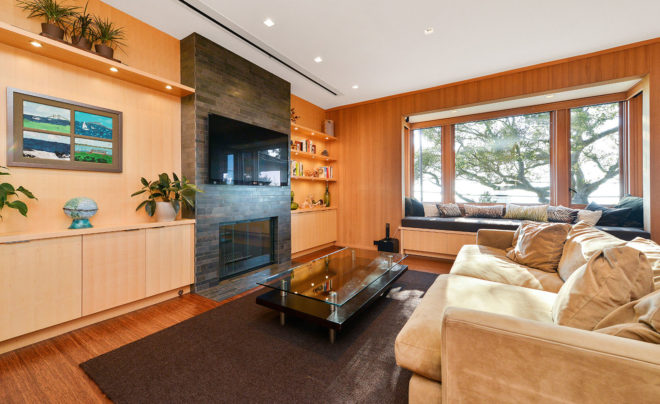 Glasshouse home maintenance, Glasshouse, mid-century house, green remodel, green renovation, Piedmont, LEED Platinum-certified house, LEED Platinum certification, recycled building materials, natural building materials, PV film, photovoltaic thin film, solar power, rainwater harvesting