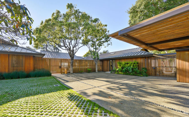 Glasshouse home maintenance, Glasshouse, mid-century house, green remodel, green renovation, Piedmont, LEED Platinum-certified house, LEED Platinum certification, recycled building materials, natural building materials, PV film, photovoltaic thin film, solar power, rainwater harvesting