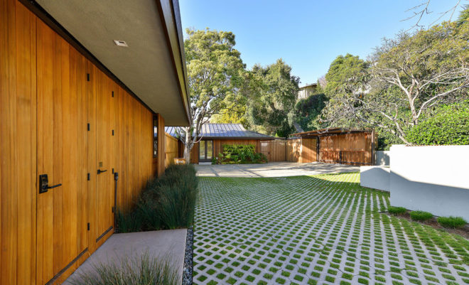 Glasshouse home maintenance, Glasshouse, mid-century house, green remodel, green renovation, Piedmont, LEED Platinum-certified house, LEED Platinum certification, recycled building materials, natural building materials, PV film, photovoltaic thin film, solar power, rainwater harvesting