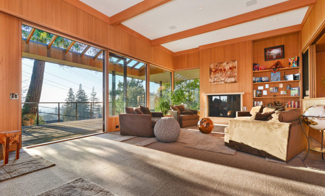 Glasshouse home maintenance, Glasshouse, mid-century house, green remodel, green renovation, Piedmont, LEED Platinum-certified house, LEED Platinum certification, recycled building materials, natural building materials, PV film, photovoltaic thin film, solar power, rainwater harvesting