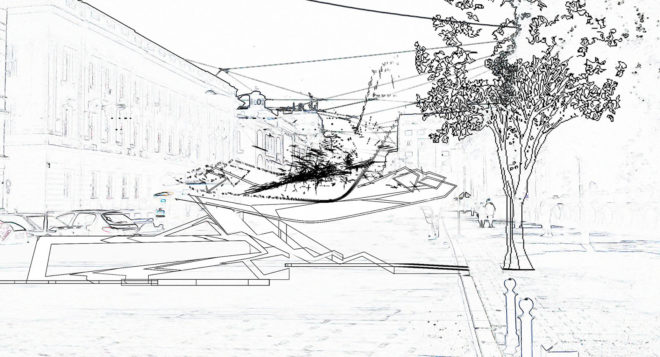 Piezo-Powered public transport, Belgrade, Piezoelectric Trolleybus Gardens, Margot Krasojevic, energy-efficient transport, piezoelectricity, piezoelectric cells, energy from movement, green infrastructure, green design